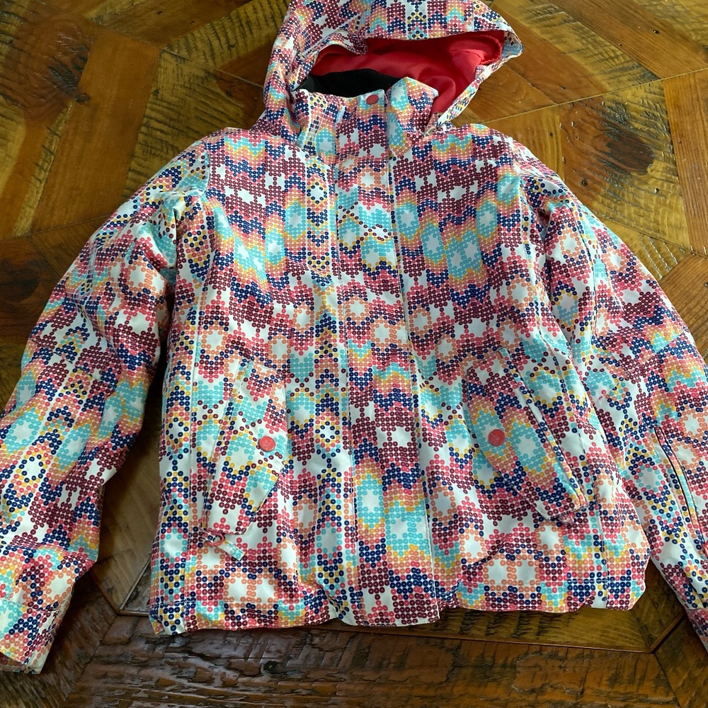 Roxy Girls multi-color ski coat size 10